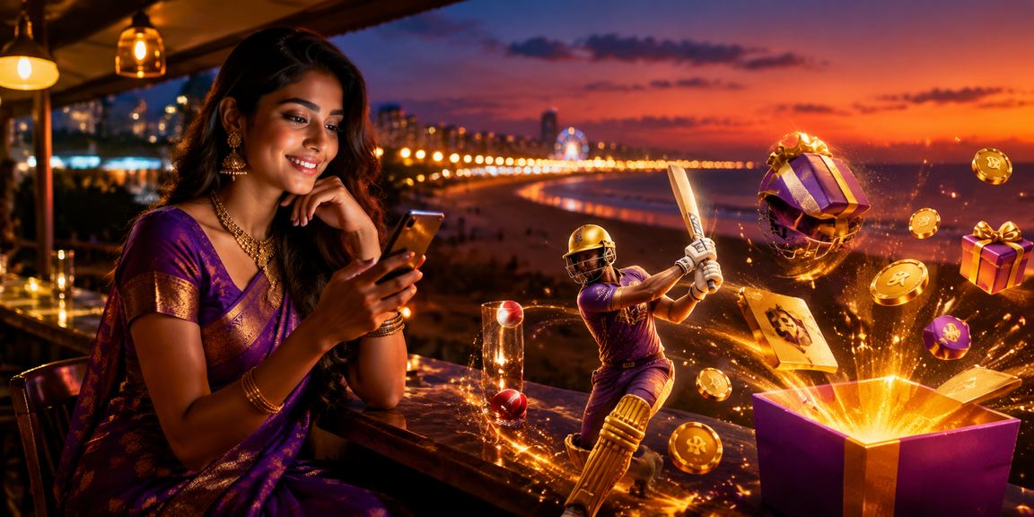 Exciting IPL night cricket match with vibrant stadium lights and cheering crowd